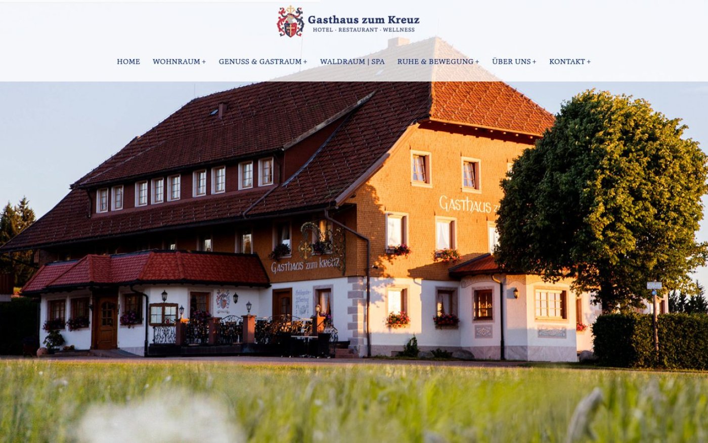 Website Gasthaus zum Kreuz · St. Märgen – Webdesign von Gehring Media